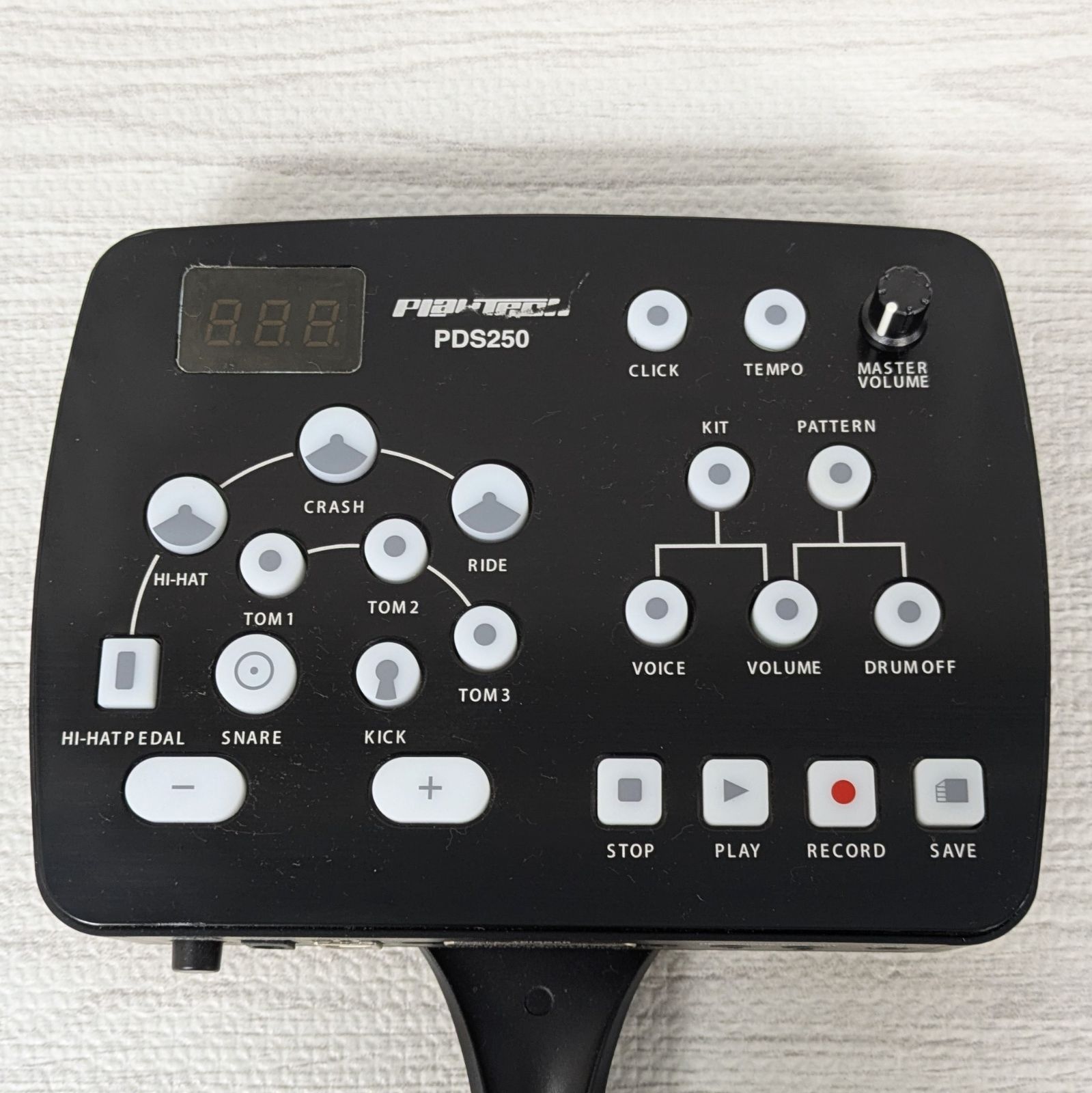 電子ドラム play tech PDS 250 モジュール プレイテック トリガーケーブル ACケーブル付