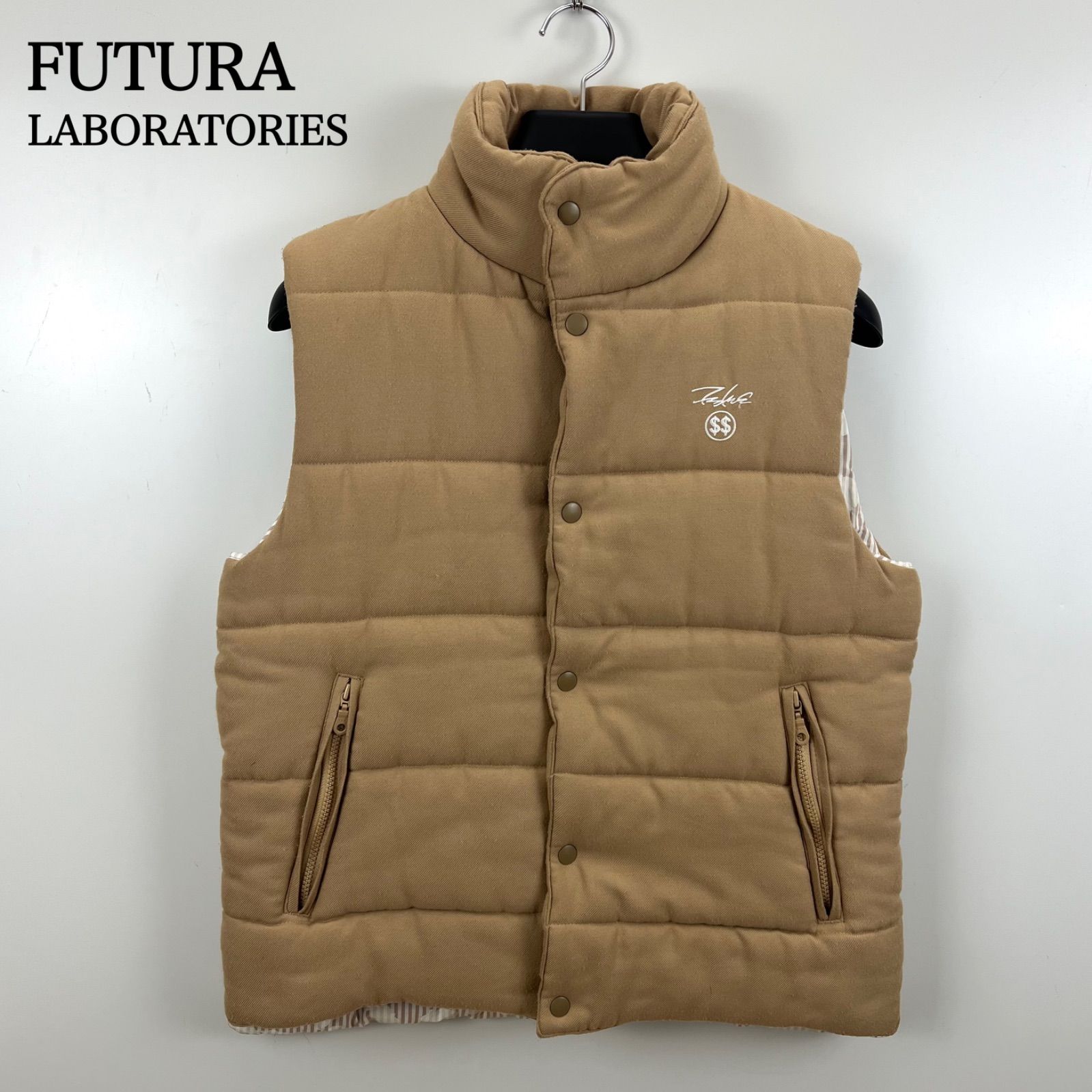 FUTURA 00 s archive PUFF vest L フューチュラ 中綿ベスト 裏地グラフィック 初期 アーカイブ 裏原 ストリートアート