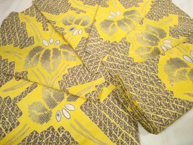 平和屋本店∴極上　夏物　浴衣　有松鳴海絞り　反物　着尺　菖蒲　綿　逸品　未使用　DZAA11570kh6 平和屋本店∴極上 夏物 浴衣 有松鳴海絞り 反物 着尺 菖蒲 綿 逸品 未