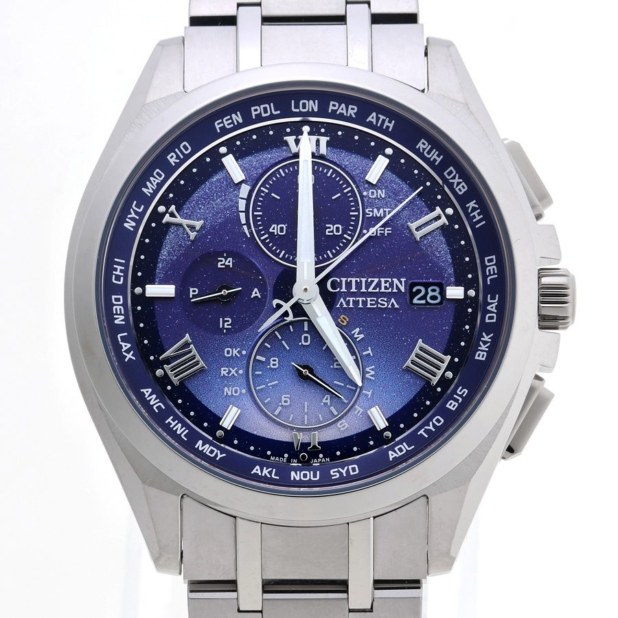 シチズン CITIZEN アテッサ ディア AT 8240 66 L H 800 A 1 CDW 06 ブルー クオーツ 電波ソーラー 世界 1700本 商品番号 159636