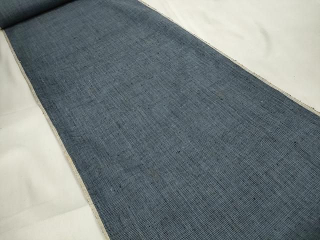 上 本場結城紬 重要無形文化財 反物 着尺 霞文 証紙付き kh 6