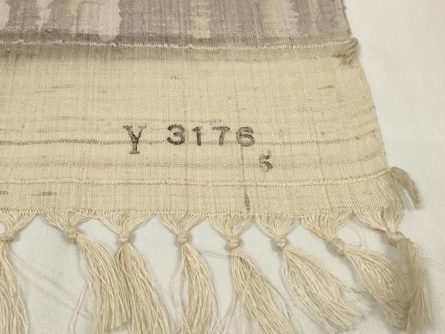  上 染織の名門 しょうざん 生紬 反物 着尺 花唐草 kh 6 紬 着物反物