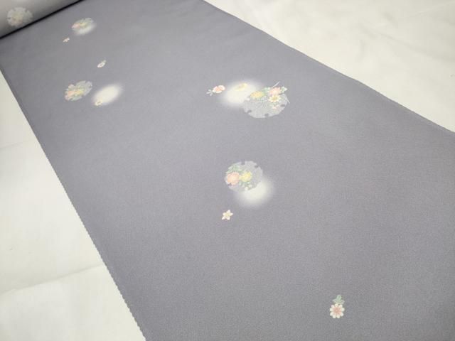 上 小紋 反物 着尺 蛍暈し 雪輪花文 kh 6