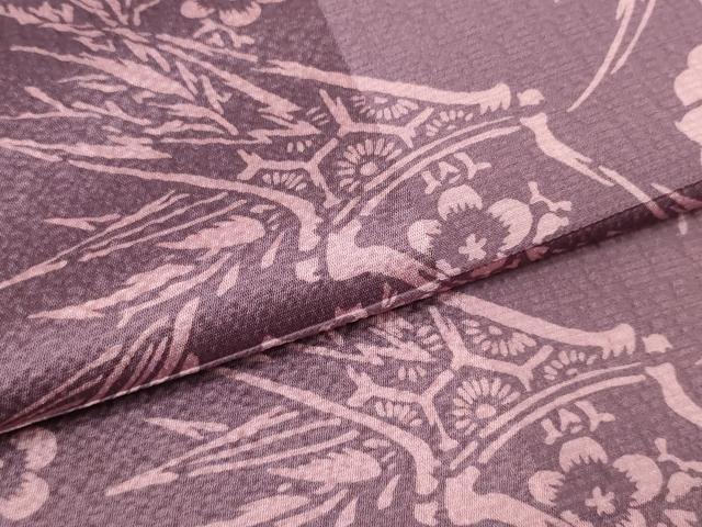 平和屋本店●極上　手染屋　吉兵衛　小紋　反物　着尺　ふくら雀　笹竹文　逸品　未使用　DZAA11590kh6 平和屋本店○極上 手染屋 吉兵衛 小紋 反物 着尺 ふくら雀 笹竹文 逸品