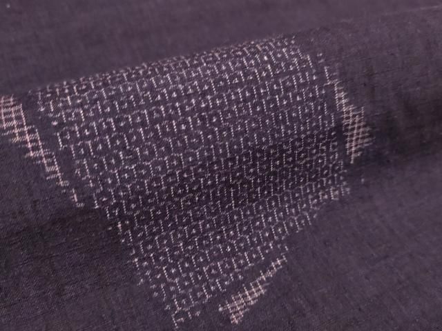  上 本場結城紬 重要無形文化財 反物 着尺 80亀甲 飛び亀甲柄 色紙重ね 証紙 保証書付 kh 6 紬 着物反物