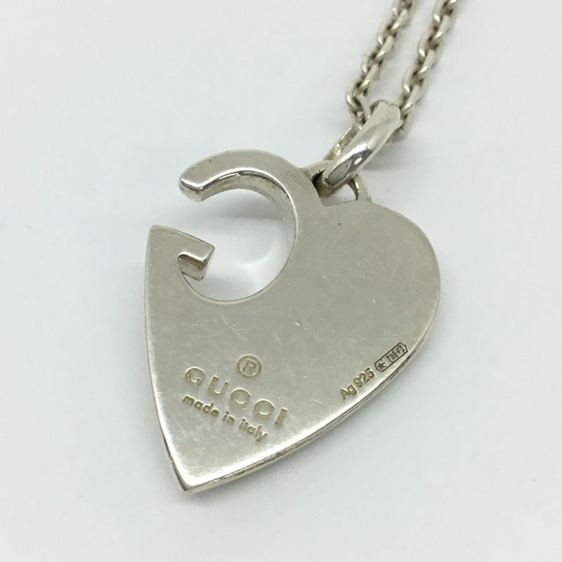 美品✨　GUCCI グッチ　ネックレス　ハート Gロゴ　シルバー Ag 925 美品✨ GUCCI グッチ ネックレス ハート Gロゴ シルバー Ag 925 レディース