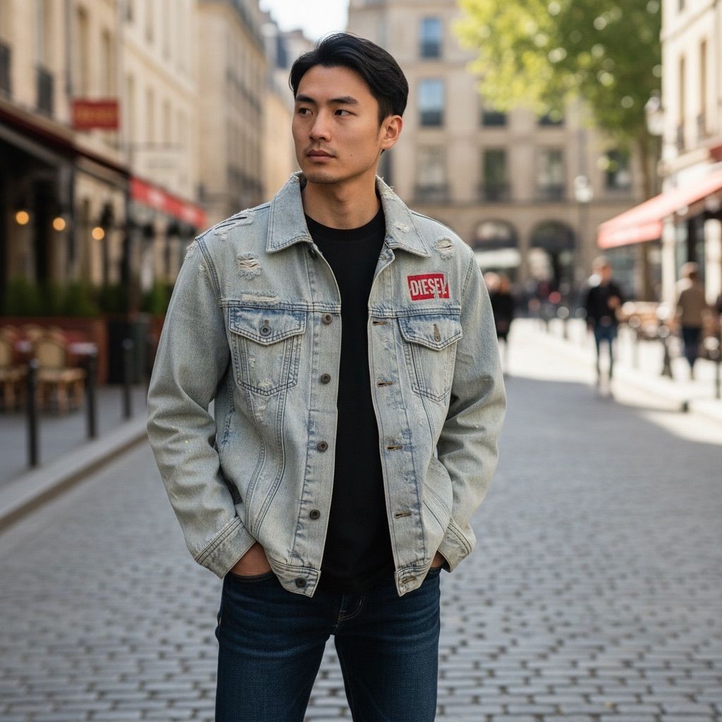 DIESEL ディーゼル デニムジャケット Nhill ニヒル ダメージ加工