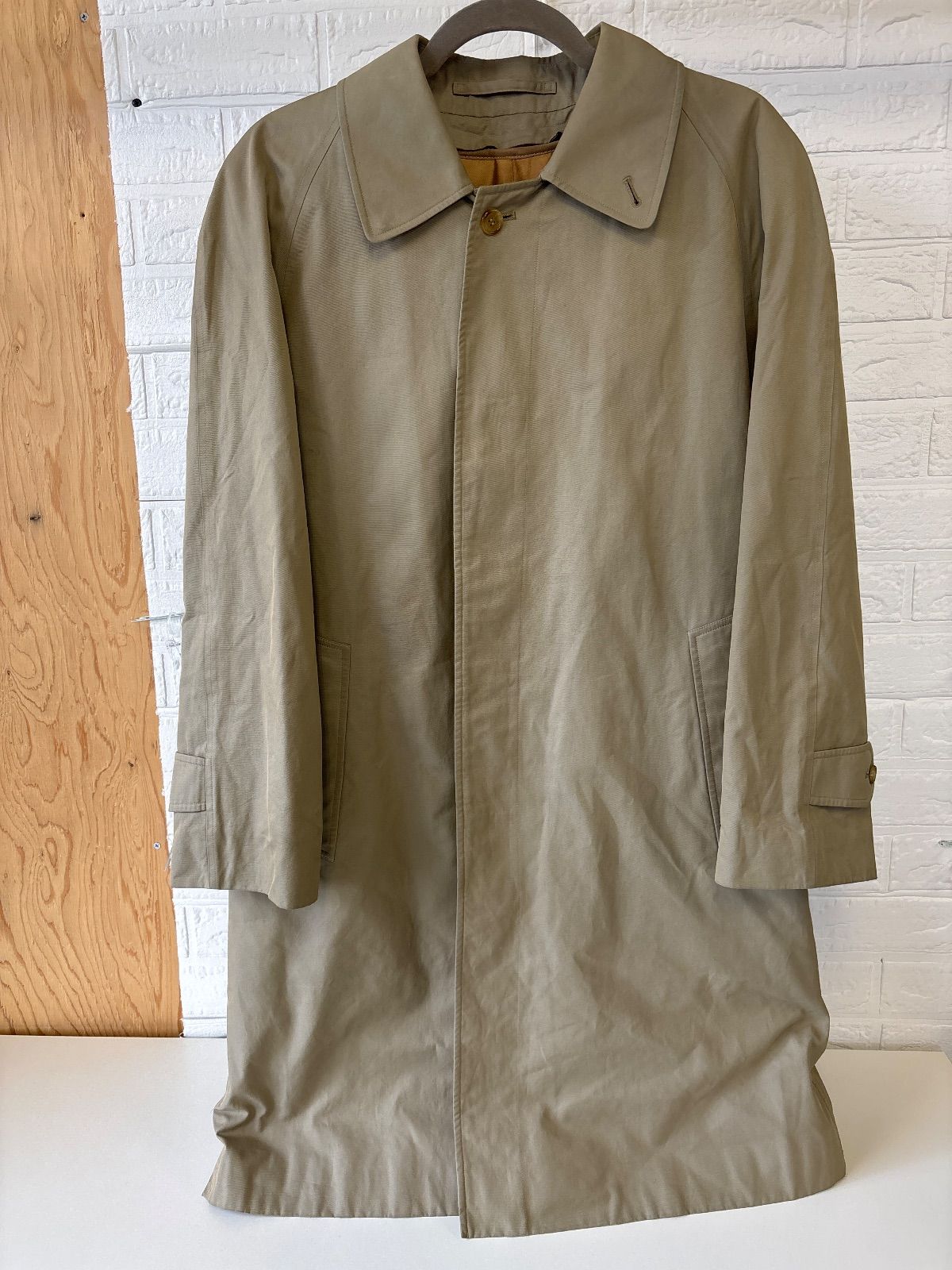 バーバリー トレンチコート 裏地ライナー付き メンズ グレージュ 5539