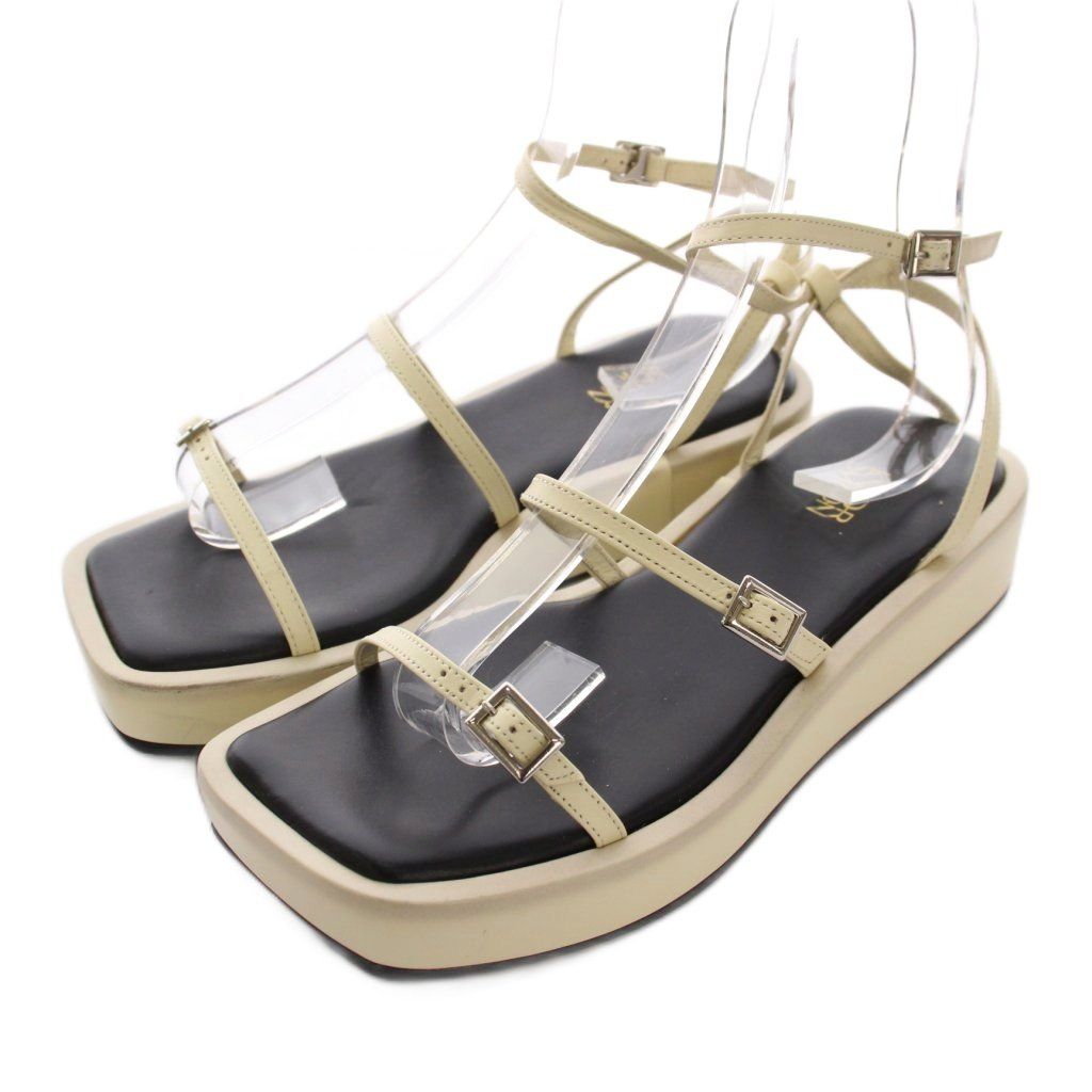キンダー サロモン WEDGE SANDAL サンダル ストラップ 36 白 クリーム色 YM