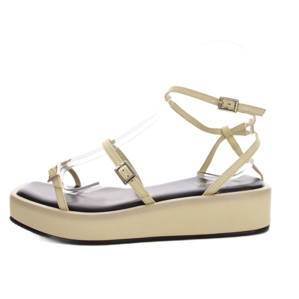 キンダー サロモン WEDGE SANDAL サンダル ストラップ 36 白 クリーム色 YM