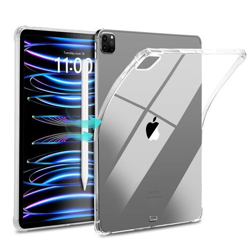 EAMPANGiPadPro11インチケース第1/2/3/4世代カバー(2022/2021/2020/2018)専用透明四隅厚くする落下防止tpu耐衝撃ソフトシリコン取り外し可能クリア持ち運びケースペン収納