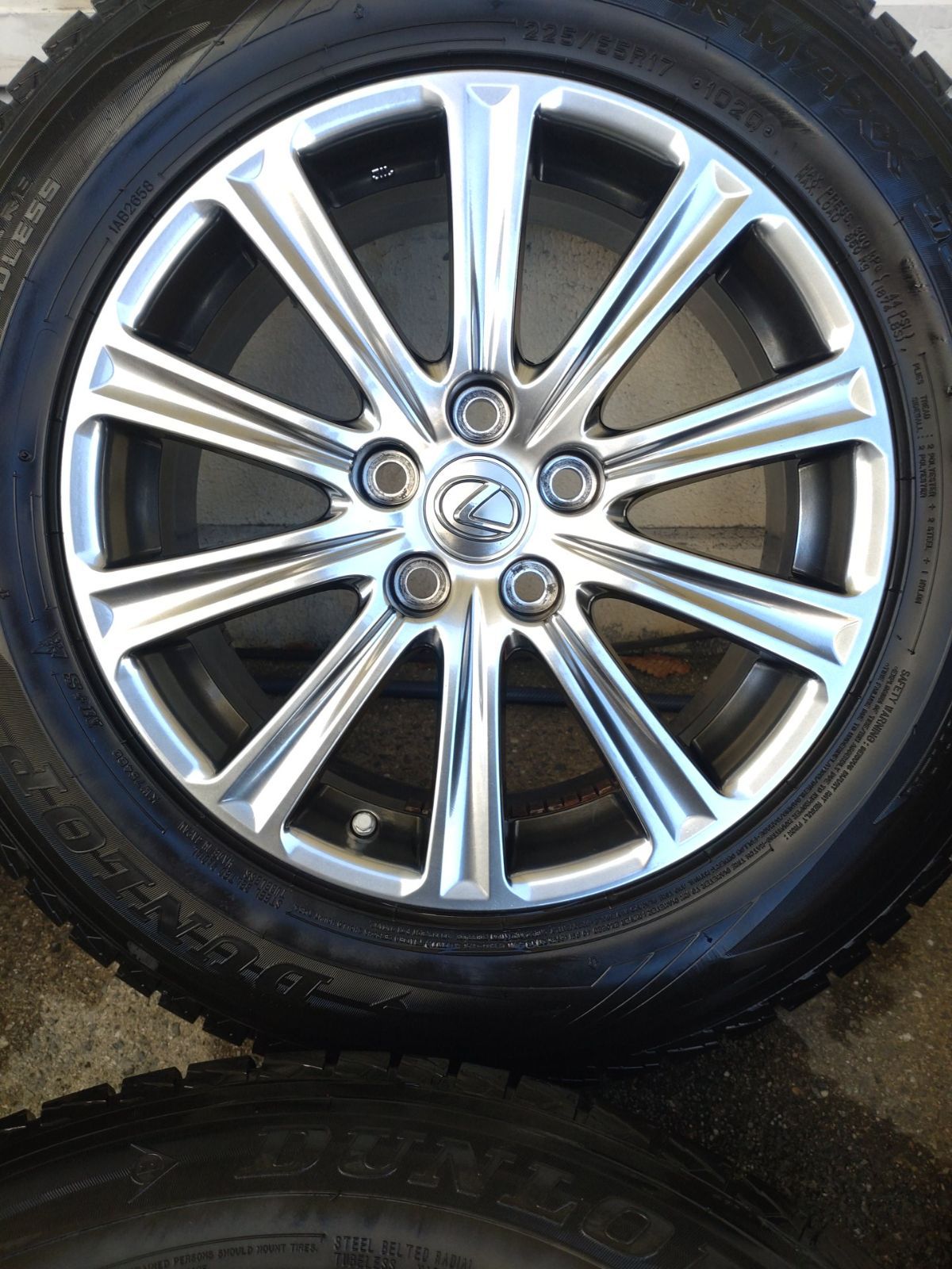  レクサス LEXUS NX 17インチ ホイール 17 7 0 J 35 114 3 5 H ＆ダンロップ WINTER MAXX SJ 8 225 65 R 4本 17インチ タイヤ ホイールセット