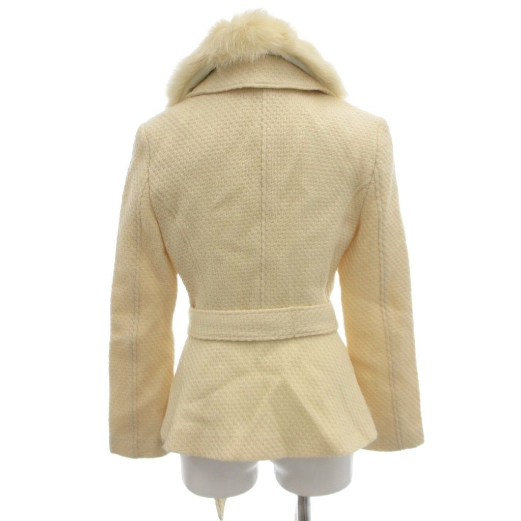 Pinky&Dianne ライナー付ファージャケット 美品】Pinky&Dianneラビットファー ジャケット M ブラウンホワイト