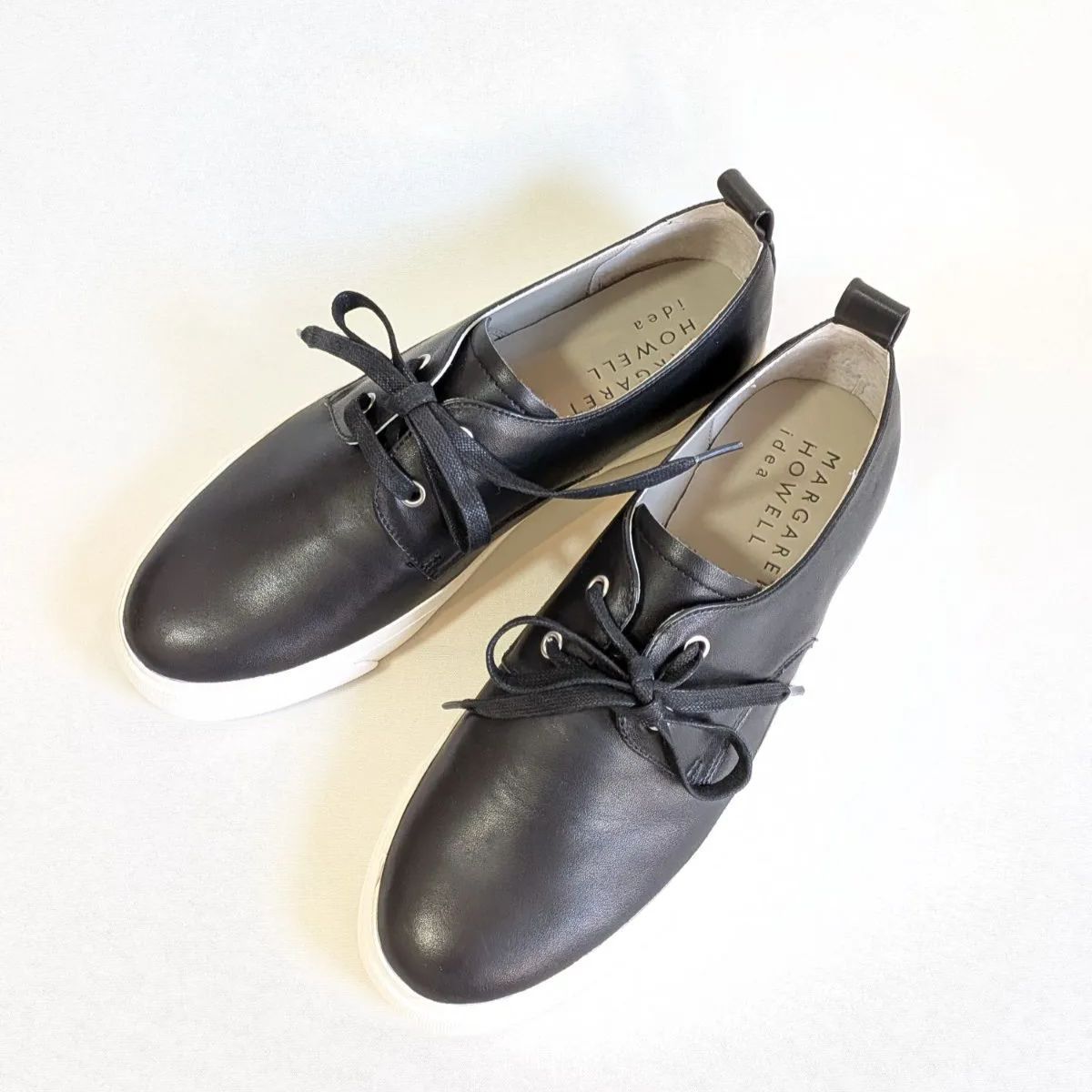 未使用品　マーガレットハウエル idea　レザーシューズ　ブラック　24cm MARGARET HOWELL idea（マーガレットハウエル アイデア） レースアップ