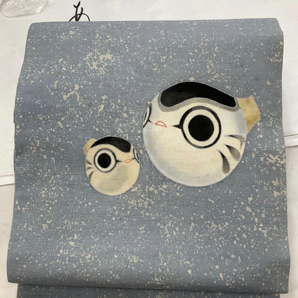 kimono+one◇kimonoarisa◇珍品◇可愛いフグ◇九寸名古屋帯◇正絹◇長