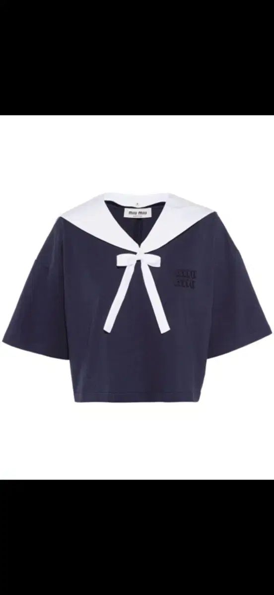 ミュウミュウ ネイビー セーラー Tシャツ