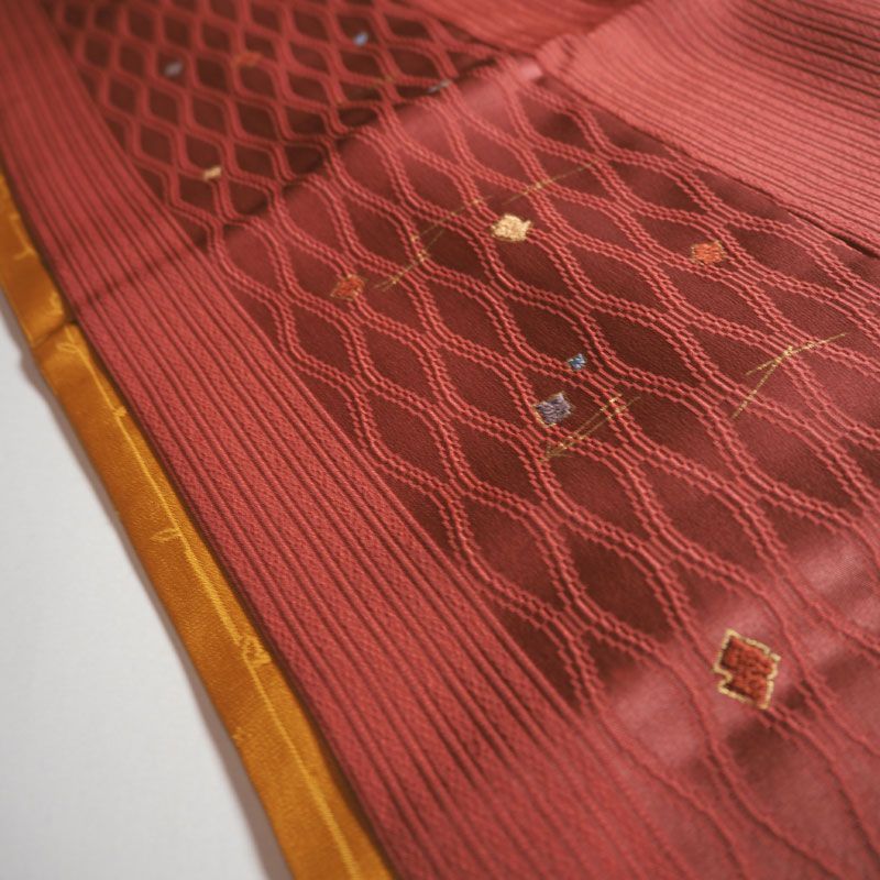  未仕立て 仮絵羽 正絹羽織 立涌縞紋 羽織 着物 浴衣