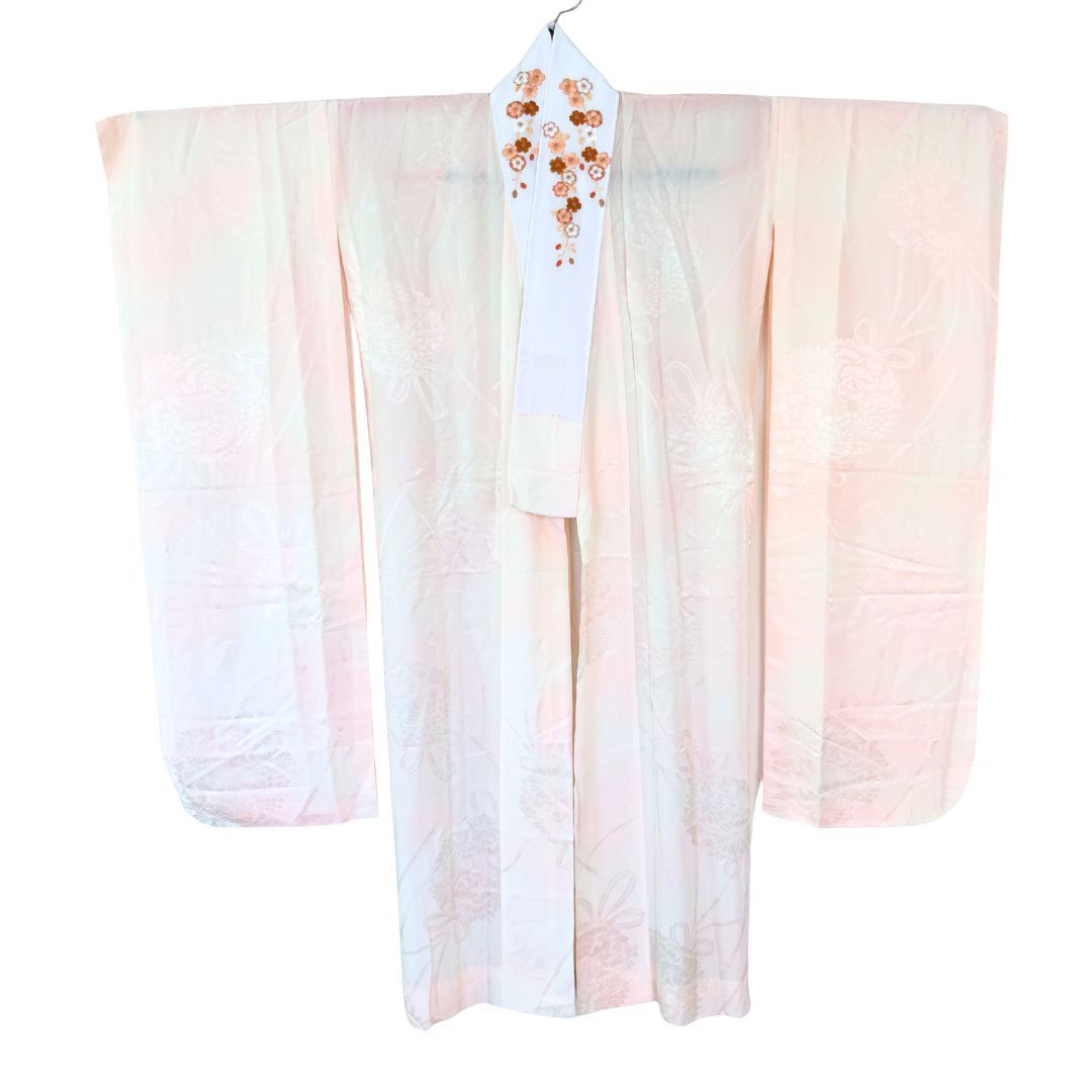 希少トールサイズ 美品 振袖6点フルセット 身丈168cm 正絹 赤×黒 雪輪