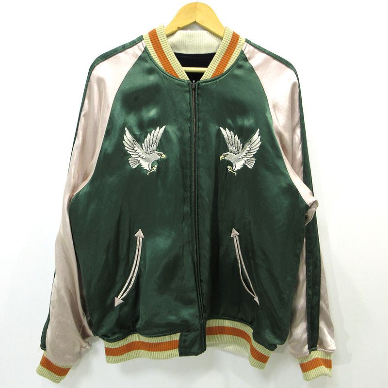 AVIREX アヴィレックス スーベニアジャケット スカジャン リバーシブル 783 3252066 グリーン ネイビー 93