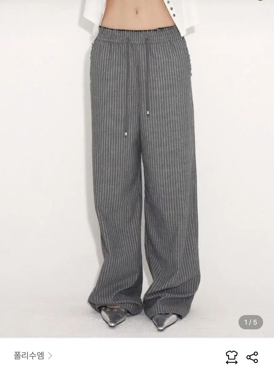 ポリ수엠 final effotless pants グレー 2