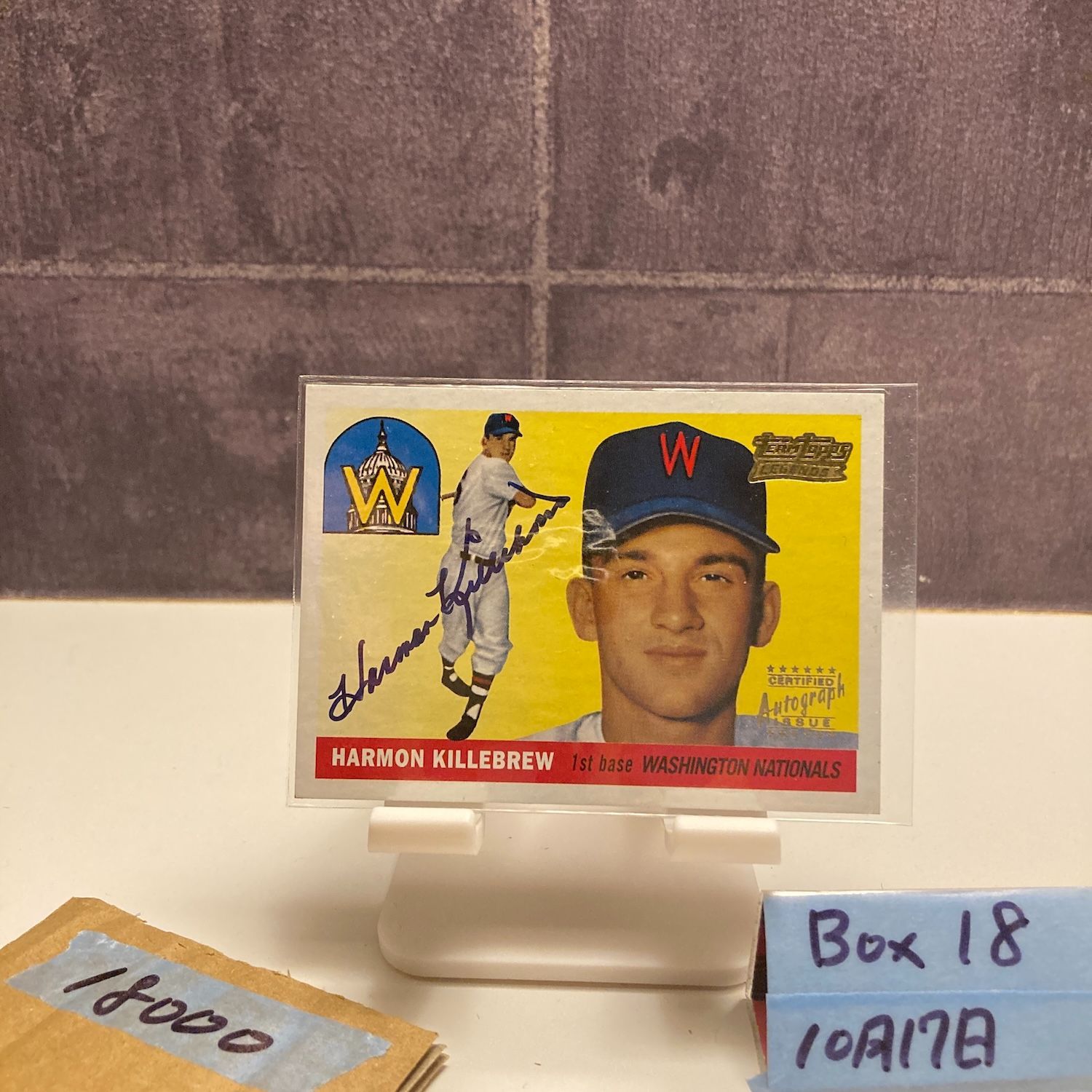 Topps Archives Legends Harmon Killebrew 直筆サインカード Washington Nationals 1 st Base Yellow カード