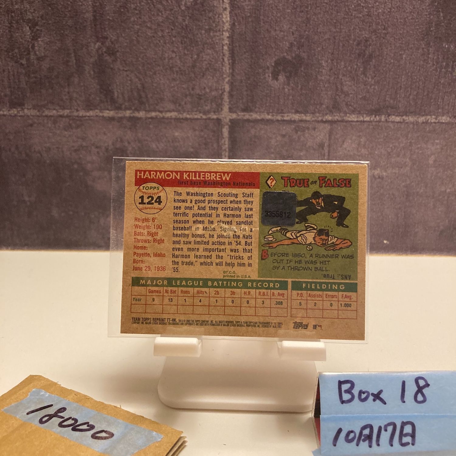 Topps Archives Legends Harmon Killebrew 直筆サインカード Washington Nationals 1 st Base Yellow カード