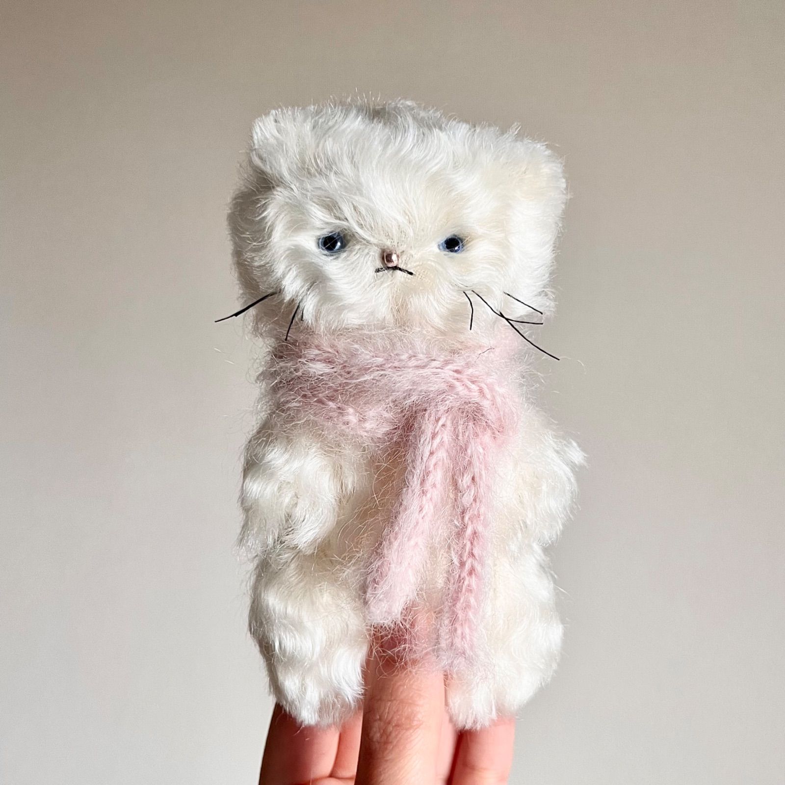 Cora きみの こねこちゃん holiday cat ぬいぐるみ 作家 猫 ねこ テディベア ハンドメイド アーティストベア アートドール