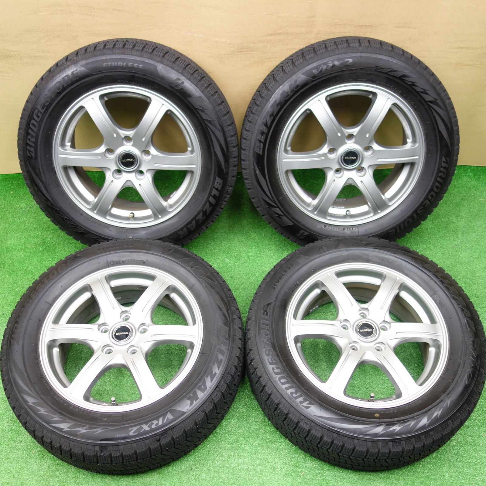 バリ溝 23年 キレイ 9分 スタッドレス 215 60 R 16 ブリヂストン ブリザック VRX 2 GR 6 バルミナ 16インチ PCD 114 3 5 H ス