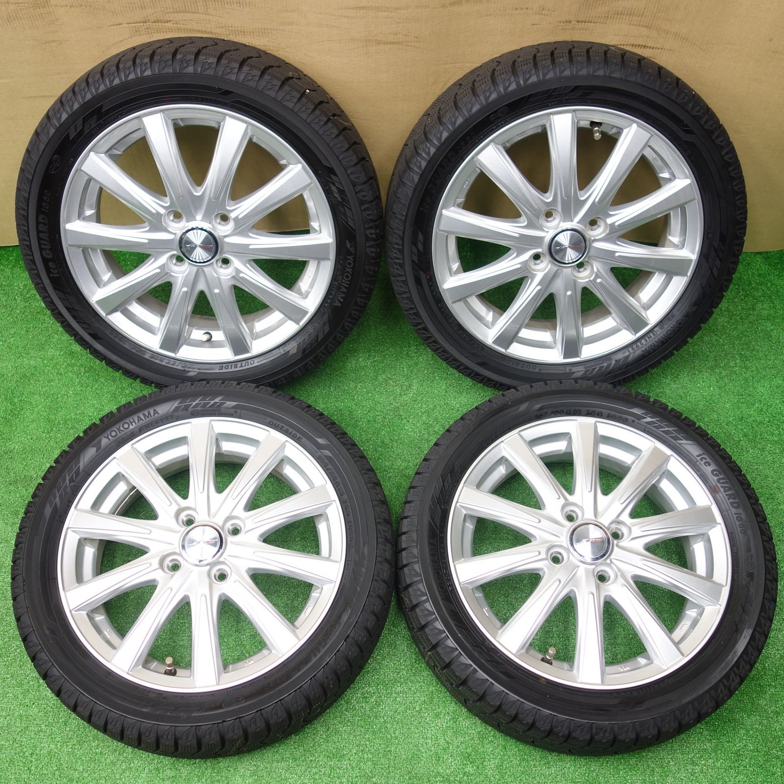 バリ溝 21年 キレイ ほぼ10分 スタッドレス 165 55 R 15 ヨコハマ アイスガード iG 60 JOKER ジョーカー 15インチ 軽サイズ PCD 100 4 H ス