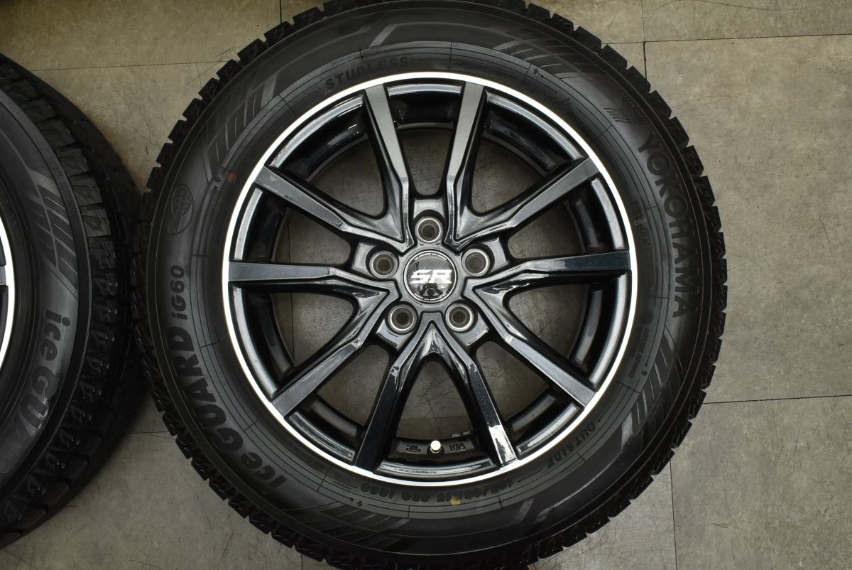  SR 15 in 6 J 45 PCD 100 ヨコハマ アイスガードiG 60 185 65 R 20 30 プリウス 10シエンタ アリオン プレミオ 室内保管 15インチ タイヤ ホイールセット