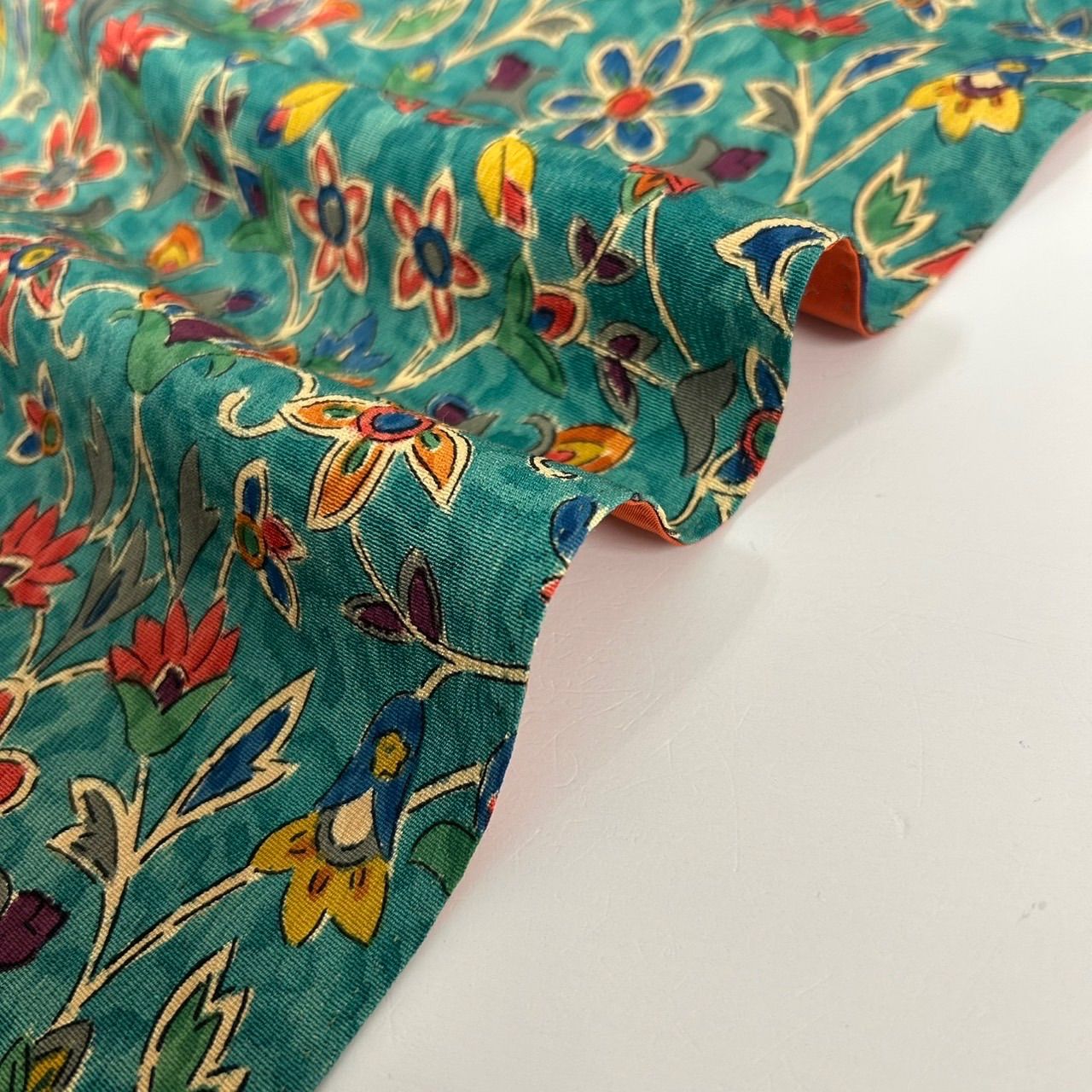 小紋 裄67 更紗模様 素敵な染め 正絹 着物 MK-2261 - メルカリ