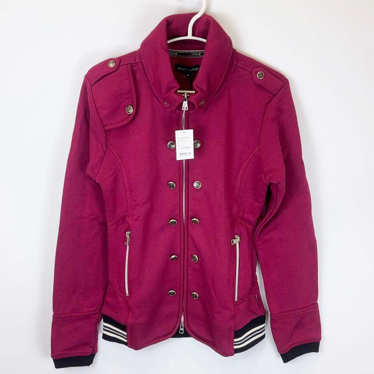 ユーロスター ジップアップ ライディングジャケット 裏起毛 Damen Charlet M チェリーレッド レディース euro star 乗馬 馬術
