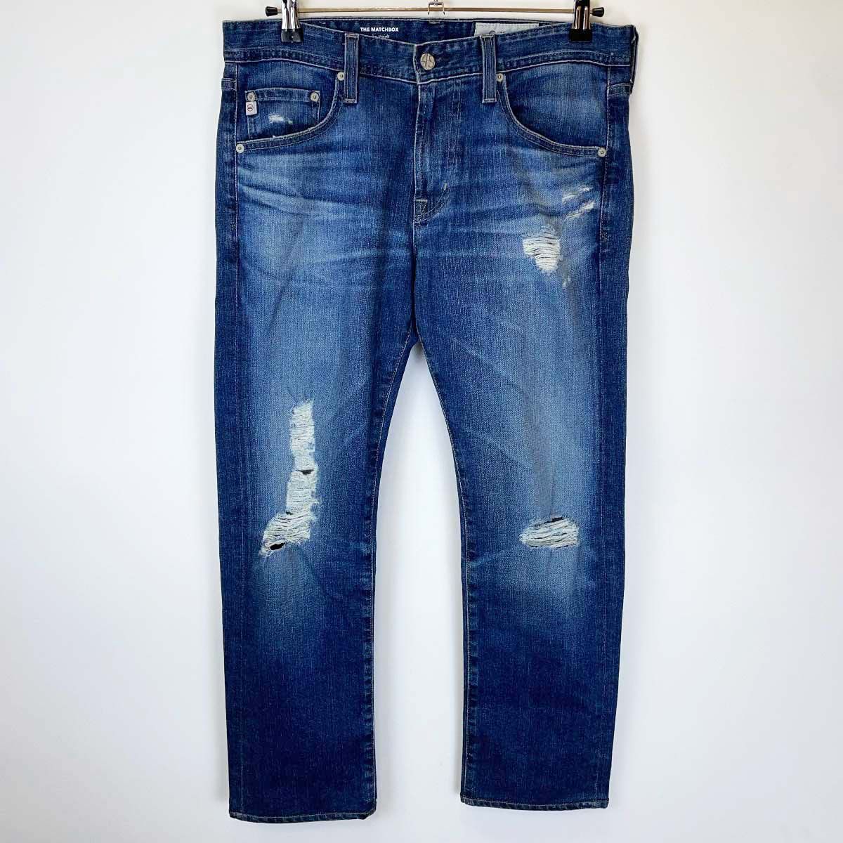 AG-ED DENIM エイジド MATCHBOX デニムパンツ ストレッチ 31 ダメージ