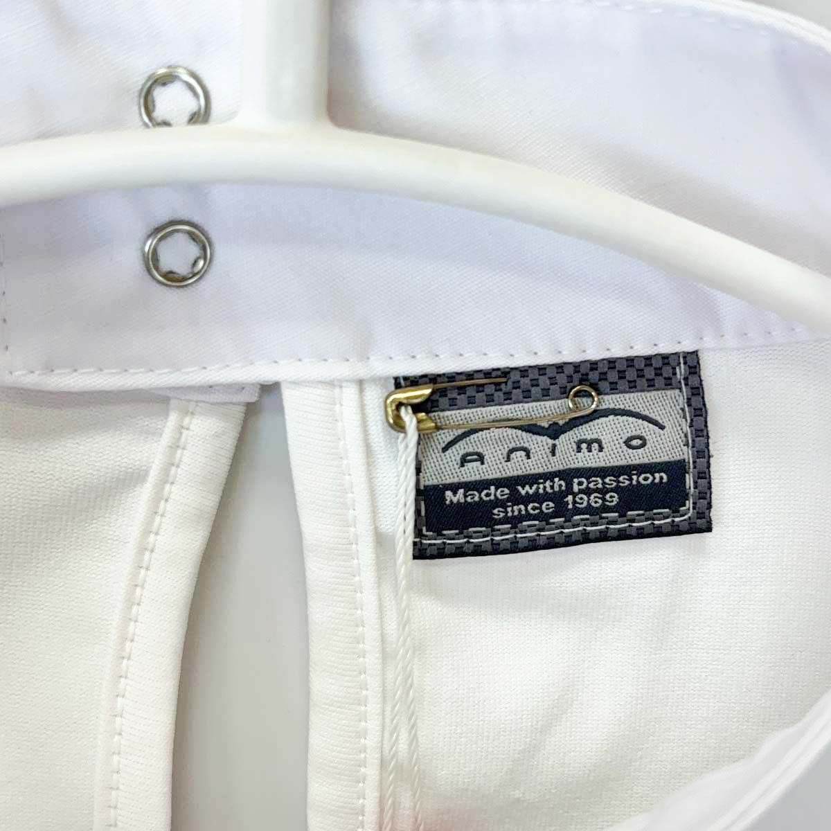 ANIMO アニモ BUKEF コンペティションシャツ 半袖 ライディングシャツ 40 ホワイト レディース 乗馬 馬術