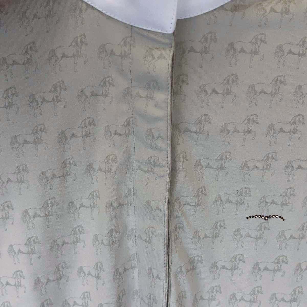 ANIMO アニモ BUNNA コンペティションシャツ 半袖 ライディングシャツ 40 ベージュ レディース 乗馬 馬術