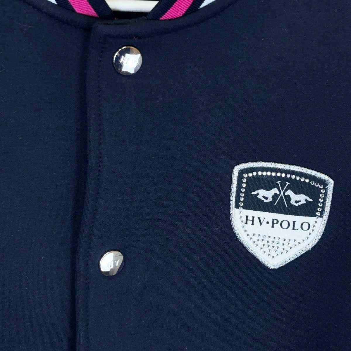 HV POLO ボタンジャケット Sweater Button-up Chessy S ネイビー 121199 レディース 乗馬 馬術