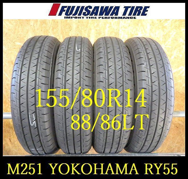 M 251 E 製造 約8 5部山 BluEarth VAN RY 55 155 80 R 14 88 86 NLT 4本
