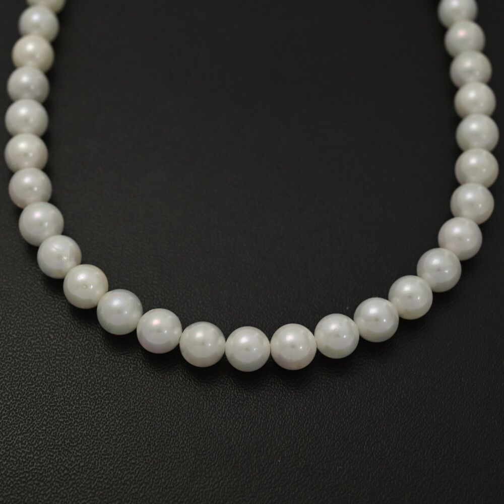 6.5-7 mm ジュエリーセット･アコヤ真珠 Japan Pearl パールピアス･ネックレス セット Sv 925×K 14 WGコンビ-31.1 g ♀ S レディース 599836
