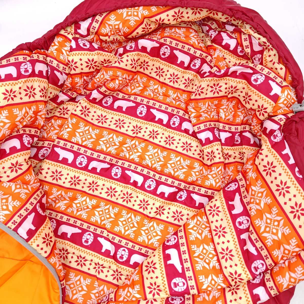 コールマン Coleman 寝袋 キッズマミーアジャスタブル オレンジ 使用2