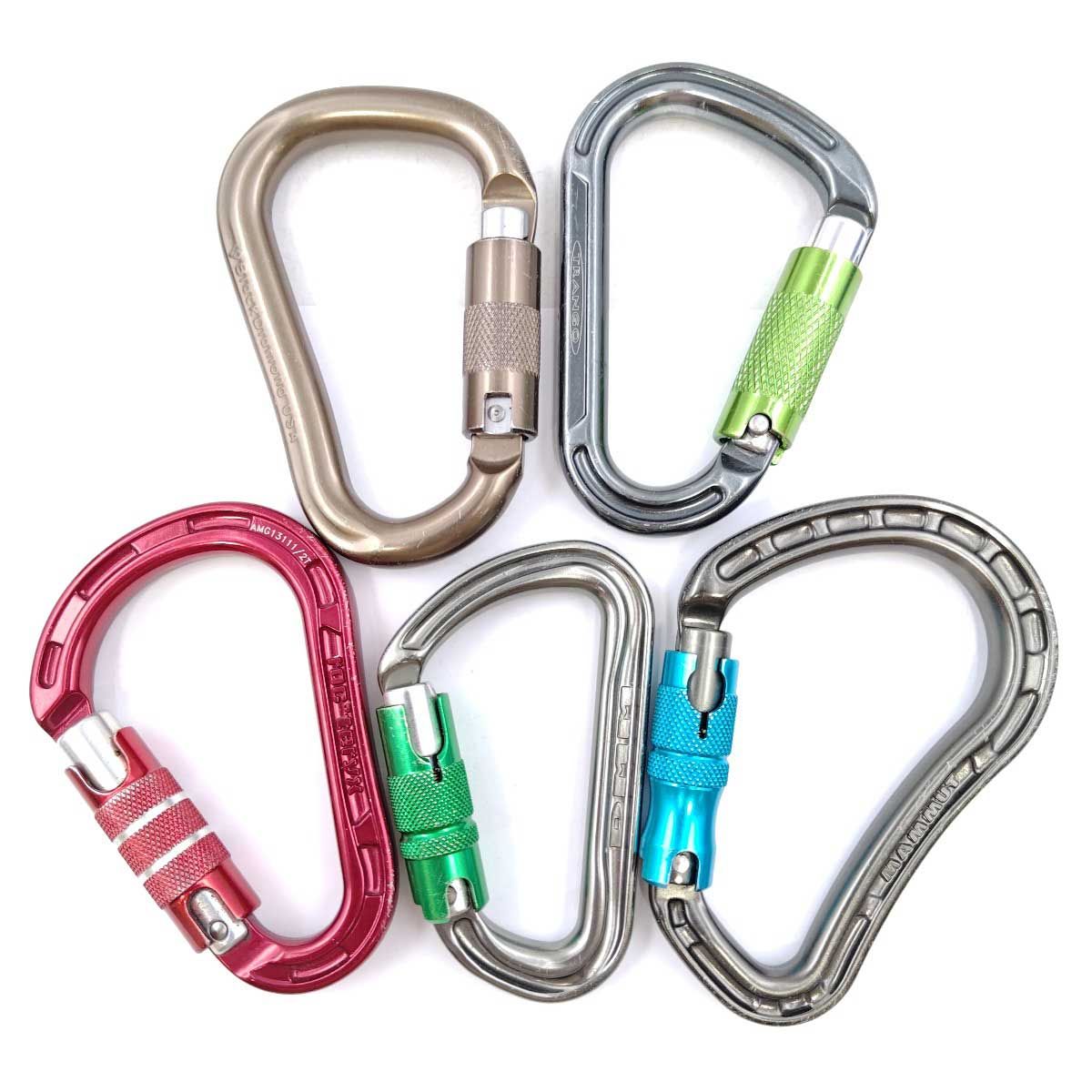 5点セット マムート DMM ロックテリクス ブラックダイヤモンド TRANGO ツイストロック カラビナ 登山 クライミング 高所作業