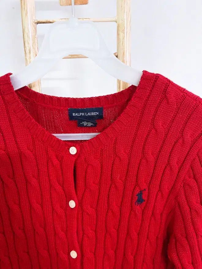 몽빈티지 85 ラルフローレン レディース ケーブル編み ラウンド カーディガン