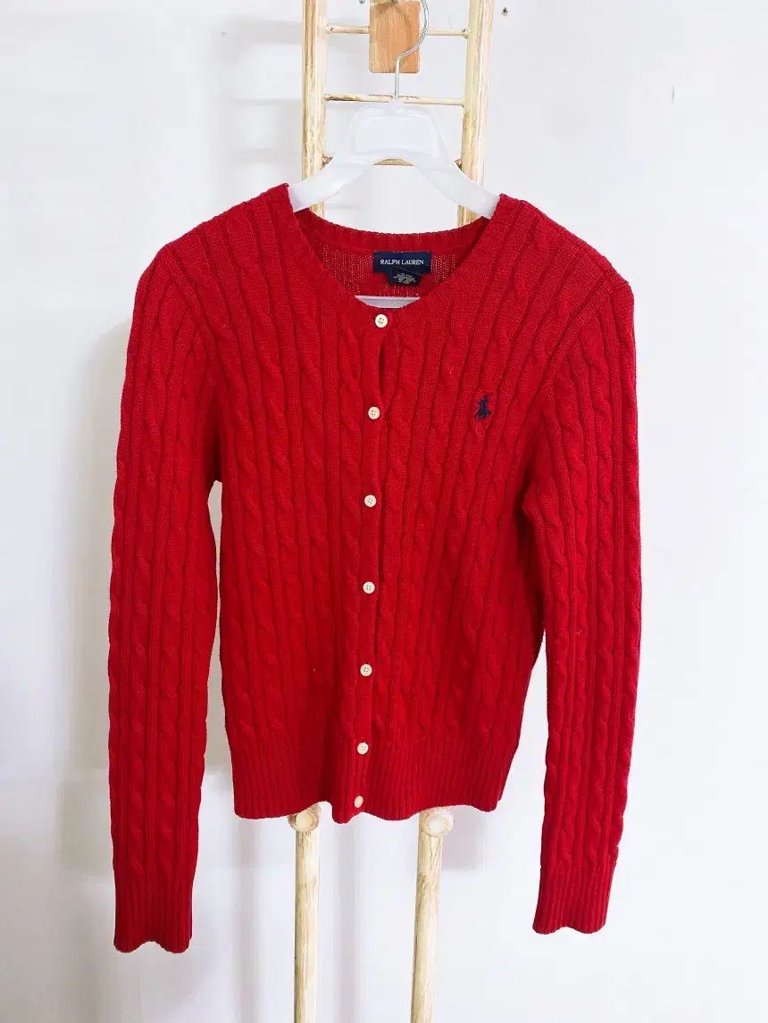 몽빈티지 85 ラルフローレン レディース ケーブル編み ラウンド カーディガン