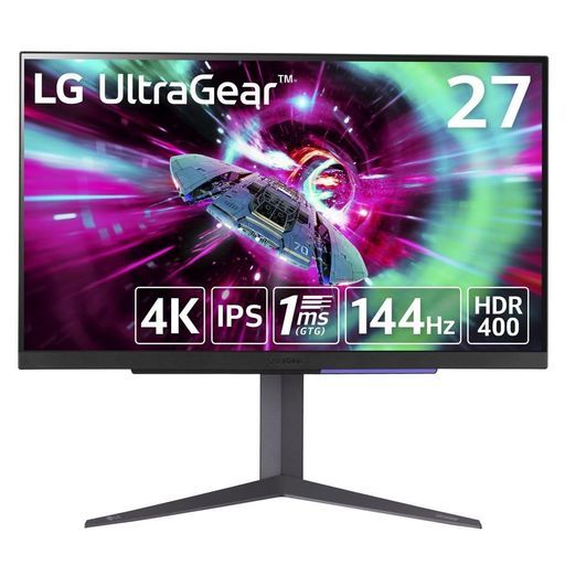 LGゲーミングモニターUltraGear 27 GR 93 U B 27インチ PCゲーム 家庭用ゲーム 4 K 3840 x 2160 アンチグ 144 Hz IPS 1 ms GTG FreeSyncTM