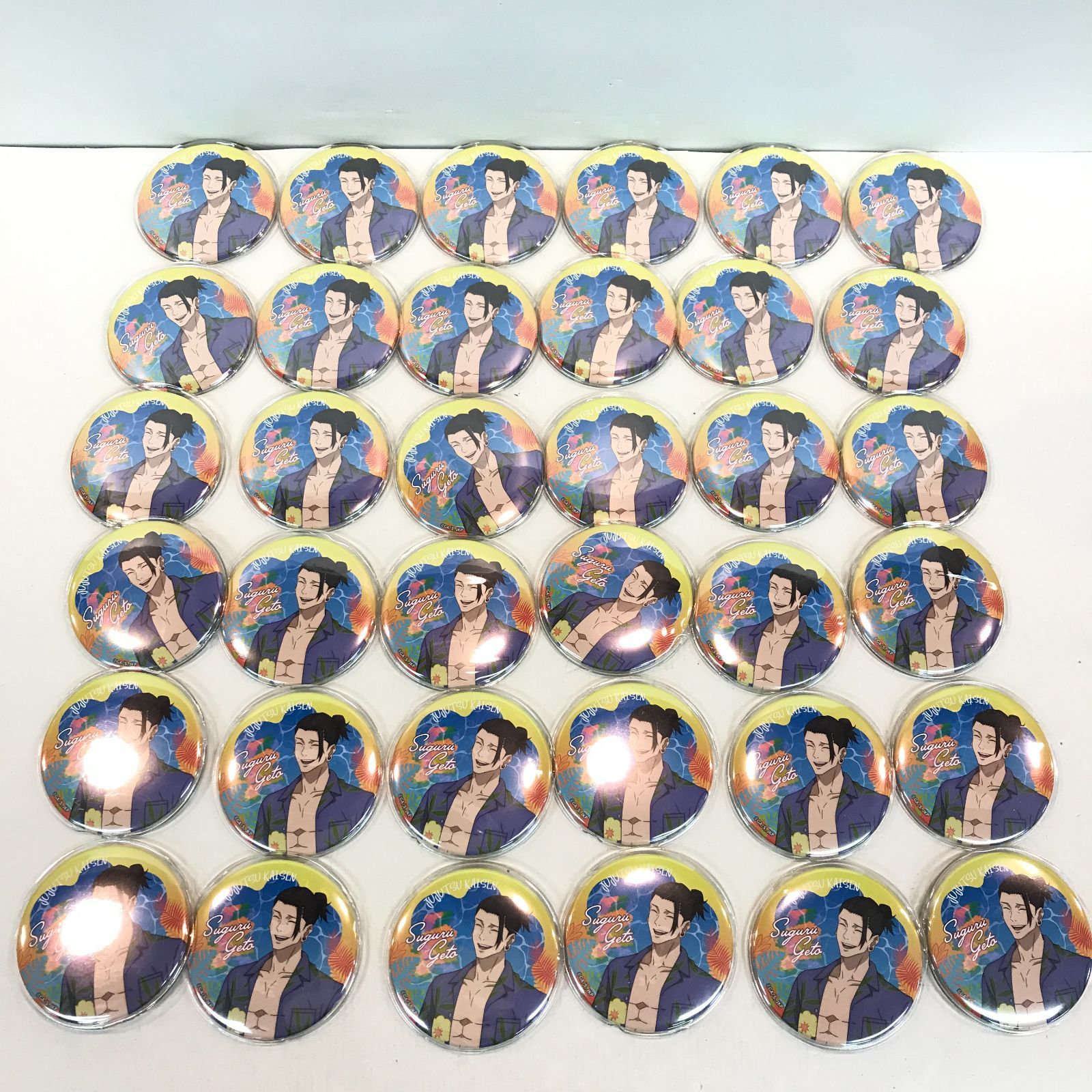 八戸第2-60-623】 呪術廻戦 夏油傑 缶バッジ 大量 まとめ 中古品