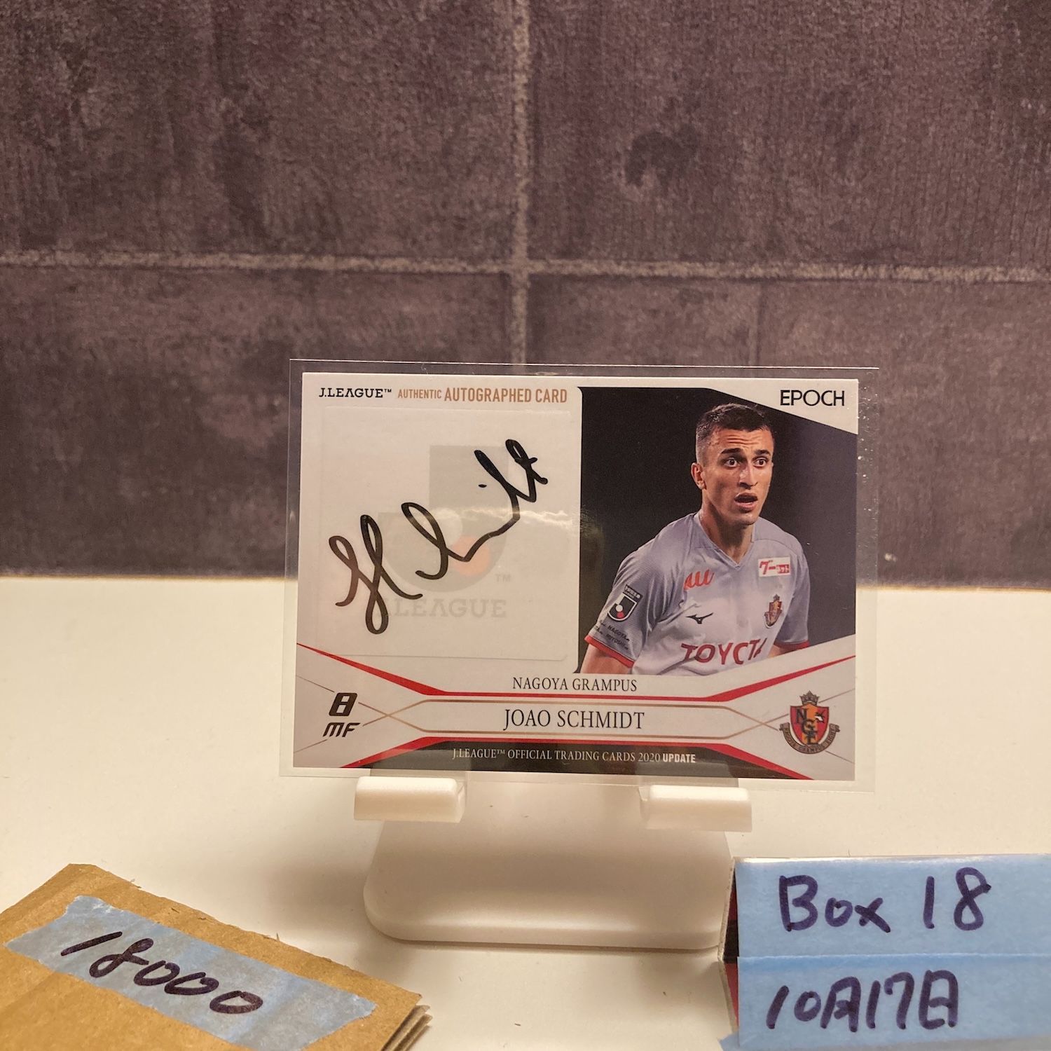 2020 Epoch Jリーグ Joao Schmidt ジョアンシュミット 26 55 直筆サインカード Nagoya Grampus カード