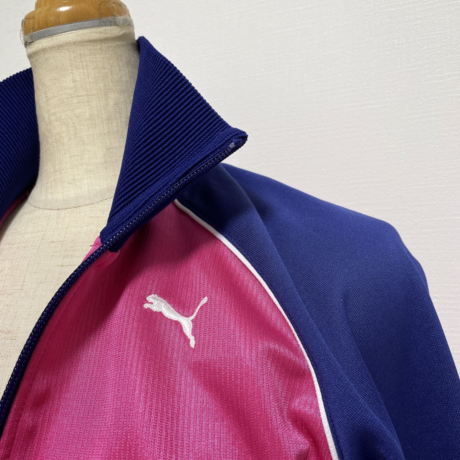 PUMA プーマ トラックジャケット ジャージ ロゴ 刺繍 ピンク ブルー 好