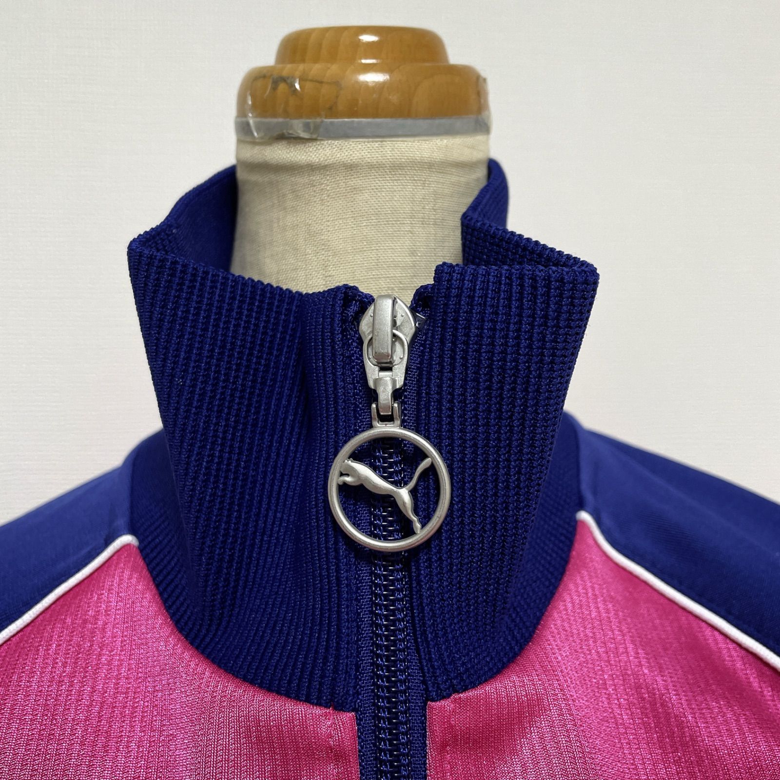 PUMA プーマ トラックジャケット ジャージ ロゴ 刺繍 ピンク ブルー 好