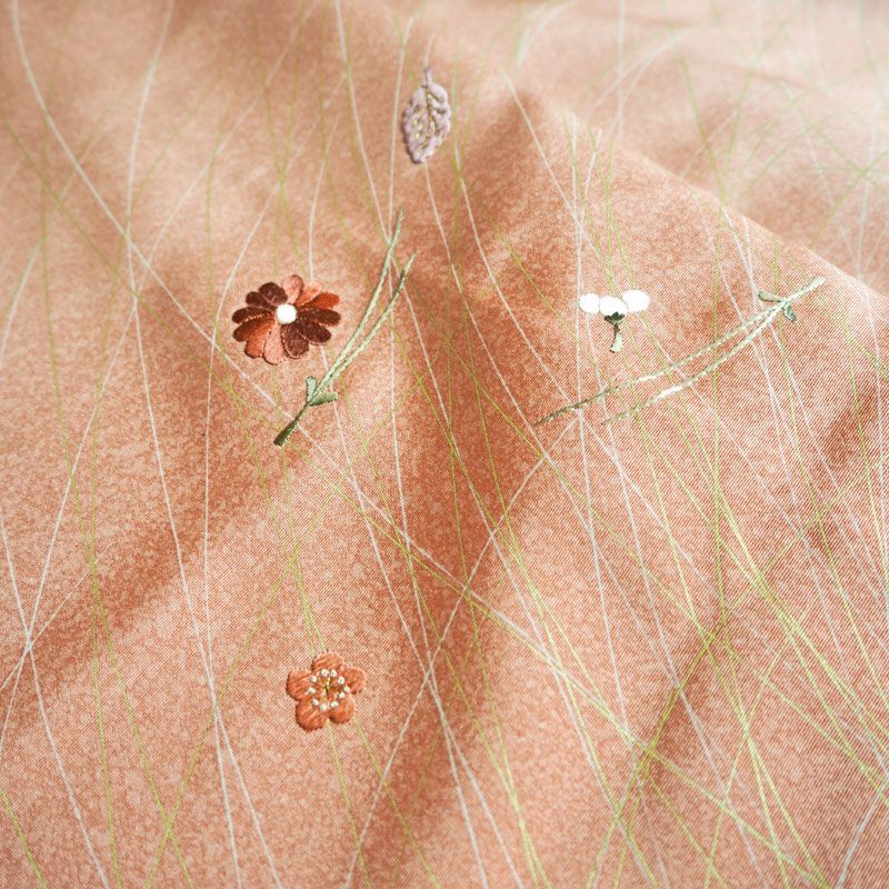 正絹羽織 松葉に椿