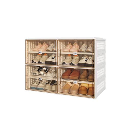 MayiBox折りたたみ式シューズボックス靴箱靴棚シューズラック靴収納下駄箱収納キャビネット組み立て簡単工具不要大型省スペース大容量PP材質積み重ね 玄関スニーカーファミリー一人