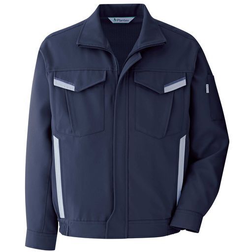 ミドリ安全 ベルデクセル作業服長袖ブルゾン男女兼用帯電防止エコマーク認定立体裁断吸汗VES 2367上ネイビーM